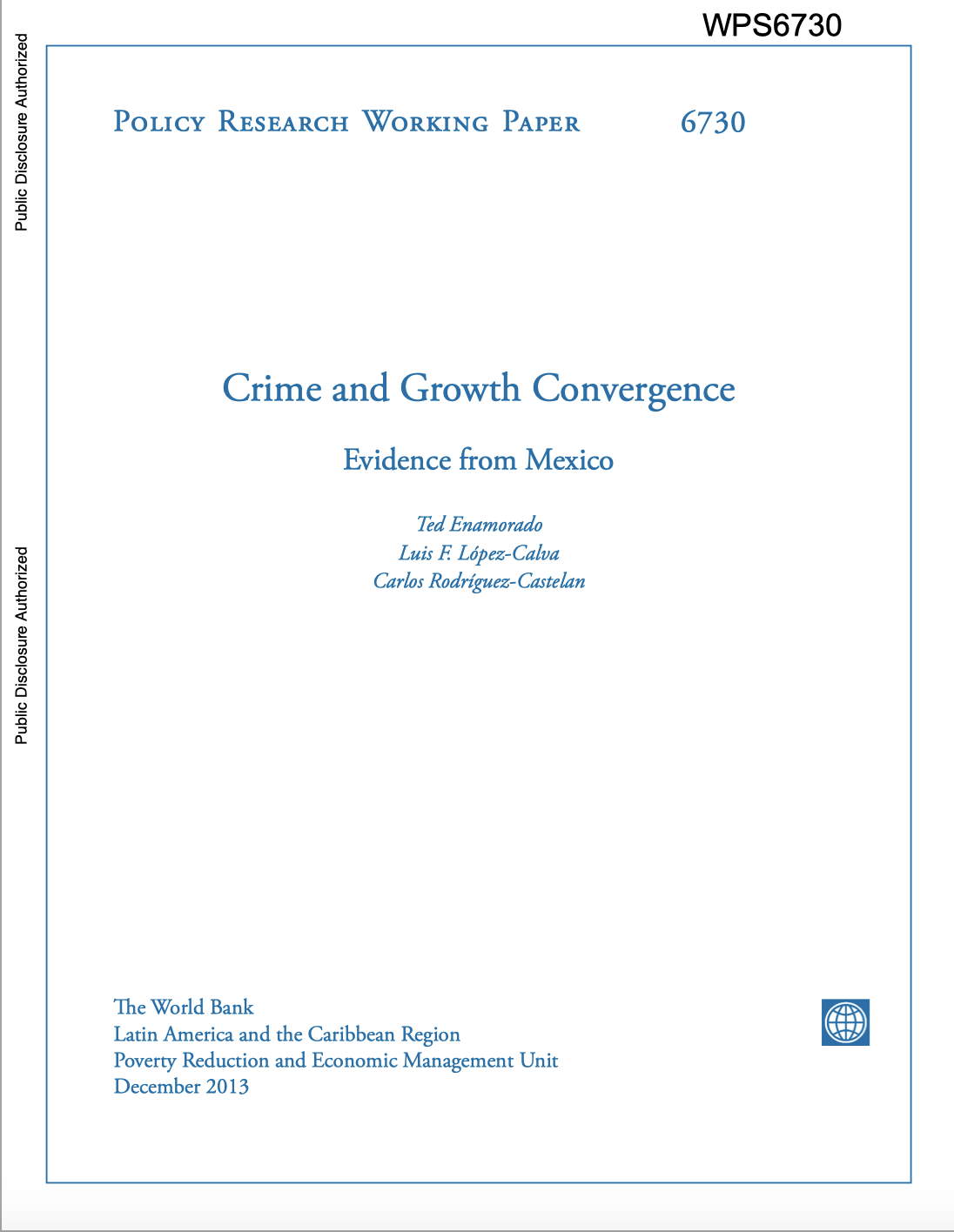 Crime And Growth Convergence